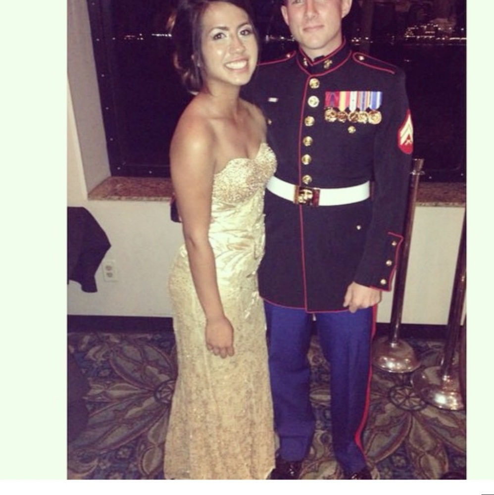 Dancing Queen Gold Gown Dress